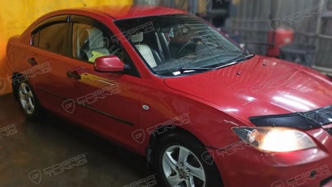 Дефлекторы окон (ветровики) Mazda 3 I Sd 2003-2008 (Мазда 3) Кобра Тюнинг